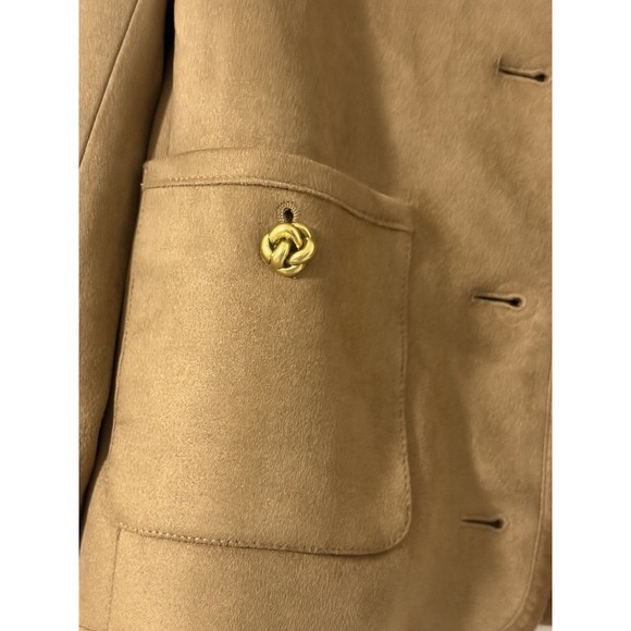 Women's jacket Camel / Tan Jacket Gold Buttons – Size XS – New with Tags - Picture 4 of 11